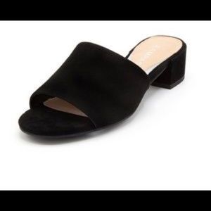 Rampage Womens Black Heel Mule Slipper Sandal Size 7 1/2 7.5